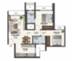 2 BHK Type B Floor Plan